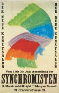 Stanton Macdonald-Wright and Morgan Russell's Synchromist Poster (1913) uses the s-shaped curve and color spectrum of the movement