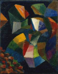 Morgan Russell, <i>Color Form Synchromy (Eidos)</i> (1922-23) is an example of Russell's later development of his Synchromist style