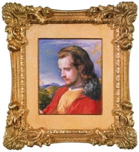 George Richmond's 1829 portrait of Samuel Palmer, produced during The Ancients' time at Shoreham and showing Palmer's Christ-like appearance.