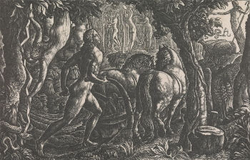 Edward Calvert, <i>The Ploughman</i>, a wood engraving of 1827.