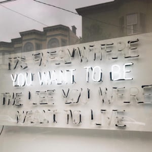 <i>Caesar's Visa</i> (2009) uses phrases found in magazine advertisements to prompt consideration of what these sorts of texts mean for each viewer.