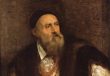 Titian's <i>Self-portrait</i> (c. 1560-62) (Detail) at the Gemäldegalerie, Berlin
