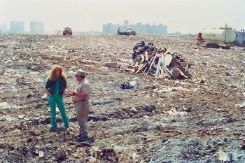 In <i>Touch Sanitation</i> (1978-1980), Ukeles met with 8500 NYC Sanitation workers, shook their hands, and thanked them for “keeping New York City alive”