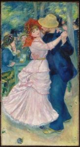 Pierre Auguste Renoir, <i>Dance in Bougival</i> (1883) The female model is an amalgamation of Suzanne Valadon and Renoir’s wife.