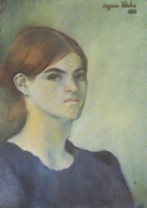 Valadon’s <i>Self-portrait</i> (1883) Pastel on paper