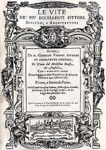 A cover of <i>The Lives of the Most Eminent Sculptors, Painters, and Architects</i>, (1550)