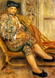 Pierre-Auguste Renoir often returned to the subject of his friend Vollard with his <i>Vollard as Toreador</i> from 1917 being one of the most unusual of his portraits.