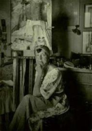 Marianne von Werefkin in her studio in Ascona (c. 1925-30)