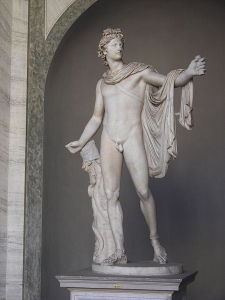 The <i>Apollo Belvedere</i> (c.120-140 CE). West's encounter with Classical Art in Italy moved him so much as to make him physically ill.