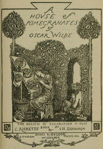 The Pre-Raphaelite style design by Charles Richetts of Oscar Wilde's <i>A House of Pomegranates</i>