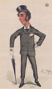 An 1877 <i>Vanity Fair</i> caricature of the Marquess of Queensbury