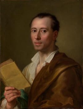 <i>Portrait of Winckelmann</i> by Anton Raphael Mengs (c.1777). Of all contemporary painters, Winckelmann believed that Mengs had come closest to the ancients.