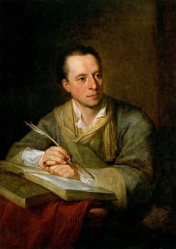 Portrait of Winckelmann by Angelika Kaufmann (1764). Winckelmann formed a close friendship with the young German artist.