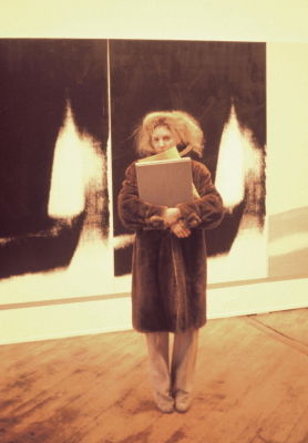 Francesca Woodman at Leo Castelli gallery in NYC, Andy Warhol show (c. 1980-81)