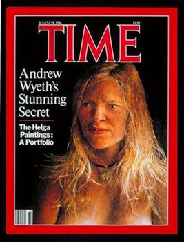 Andrew Wyeth's painting of Helga Testorf on the cover of <i>Time</i>. Published on August 18, 1986