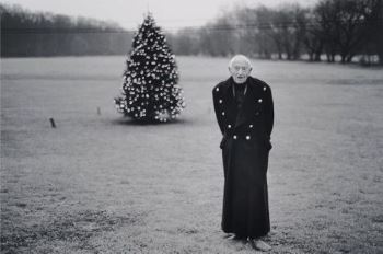 Andrew Wyeth with a Christmas Tree taken by Victoria Wyeth (2005)