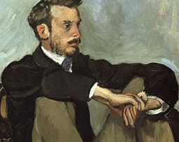 Portrait of Auguste Renoir by Frederic Bazille (1867)
