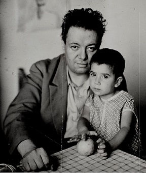 Diego Rivera and his daughter Guadalupe Rivera Marín (1927)