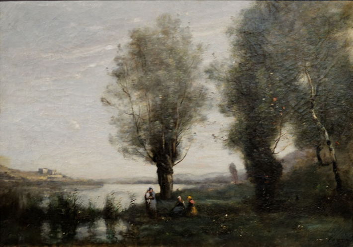 Jean-Baptiste Camille Corot's painting <i>Le Repos sous les Saules</i> (“Rest under the Willows”) (1865-70)
