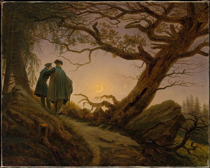 Caspar David Friedrich, <i>Two Men Contemplating the Moon</i> (1825-30)