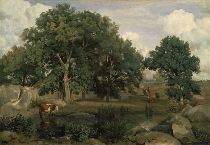 Camille Corot, <i>Scene in the Forest of Fontainebleau</i> (1846).