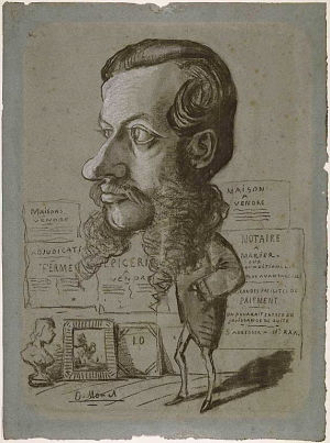 Monet's <i>Caricature of Léon Manchon</i> (1855-56) one of the sketches he created as a teenager growing up in Le Havre.