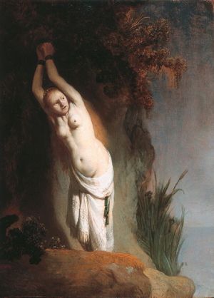 Andromeda Chained to the Rocks (1630) by Rembrandt