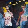 Joan Brown: Girls in the Surf with Moon Casting a Shadow (1962)