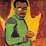 Karl Schmidt-Rottluff: Self-Portrait with Monocle (1910)
