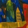 Karl Schmidt-Rottluff: Houses at Night (1912)