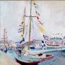 Raoul Dufy: Yacht at Le Havre Decorated with Flags (c. 1905)