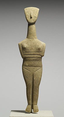 Goulandris Master: Cycladic Female Figurine (2500-2400 BCE)