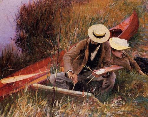 John Singer Sargent: Paul Helleu Sketching with his Wife (1889)