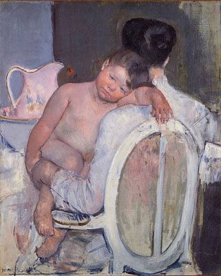 Mary Cassatt: Woman Sitting with a Child in Her Arms (c.1890)