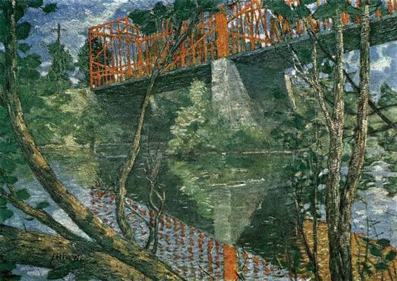 J. Alden Weir: The Red Bridge (1895)