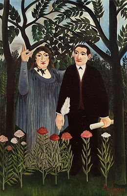 Henri Rousseau: The Muse Inspiring the Poet (1909)