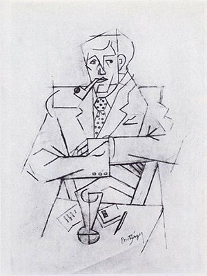 Jean Metzinger: Study for the portrait of Guillaume Apollinaire (1911)