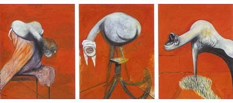 Three Studies for Figures at the Base of a Crucifixion (1944)