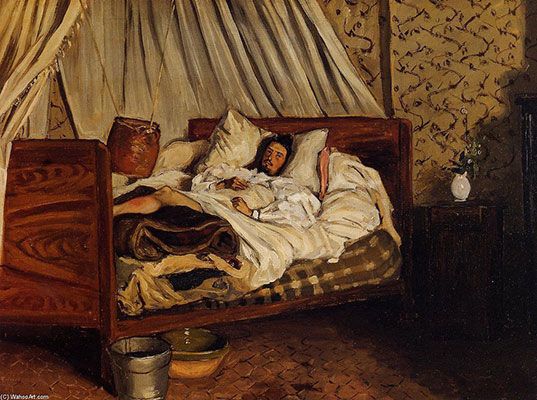 The Improvised Field Hospital (Monet after his Accident at the Inn at Chailly) (1865)