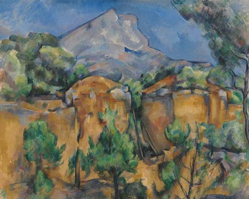 Paul Cézanne: La Montagne Sainte-Victoire vue la carrière Bibémus (c. 1897)