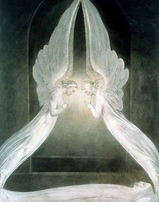 تحوم الملائكة فوق جسد المسيح في القبر (حوالي 1805)