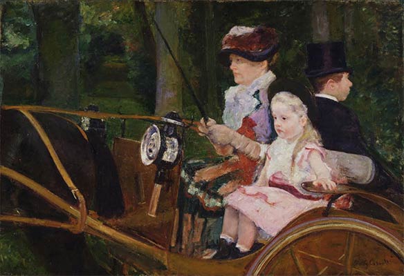 A Woman and a Girl Driving (1881)