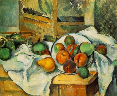 Paul Cézanne: Table, Napkin, and Fruit (A Corner of the Table) (1895-1900)
