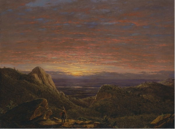 في الصباح ، تطل على الشرق فوق وادي هدسون إلى جبال كاتسكيل (1849)