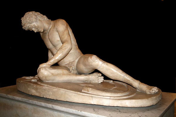 The Dying Gaul, Roman marble copy of Greek bronze by Epigonus (230-220 BCE)