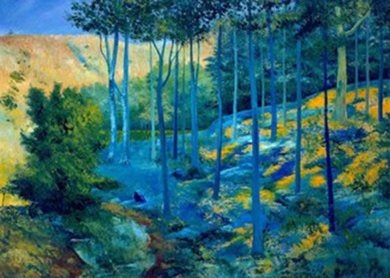 Fuentes brotantes (Bosque Azul) (Gushing Fountains (Blue Forest)) (after 1920)