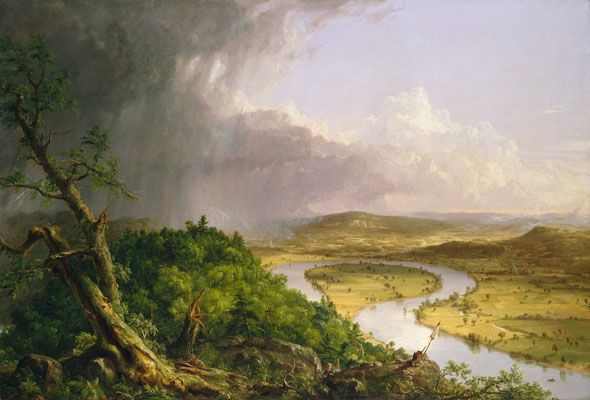 منظر من جبل هوليوك ، نورثامبتون ، ماساتشوستس ، بعد عاصفة رعدية (1836)