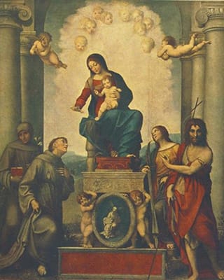 مادونا والطفل مع القديس فرنسيس (أو مادونا سانت فرانسيس) (1514)