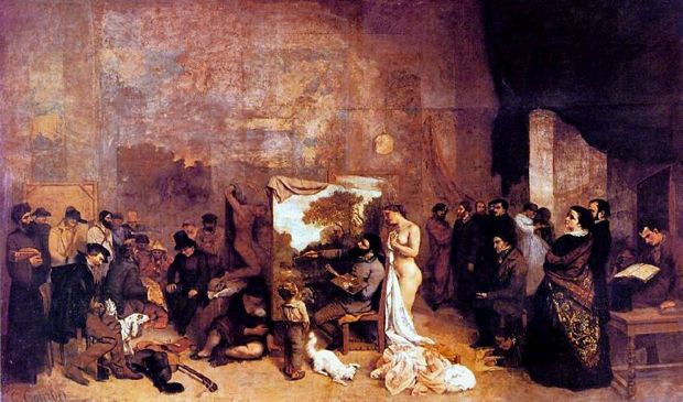 The Painter's Studio: A Real Allegory Summing Up a Seven-Year Phase of My Artistic Life (1855)