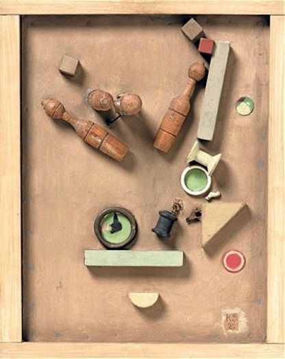 Kurt Schwitters: Merzpicture 46A. The Skittle Picture (1921)
